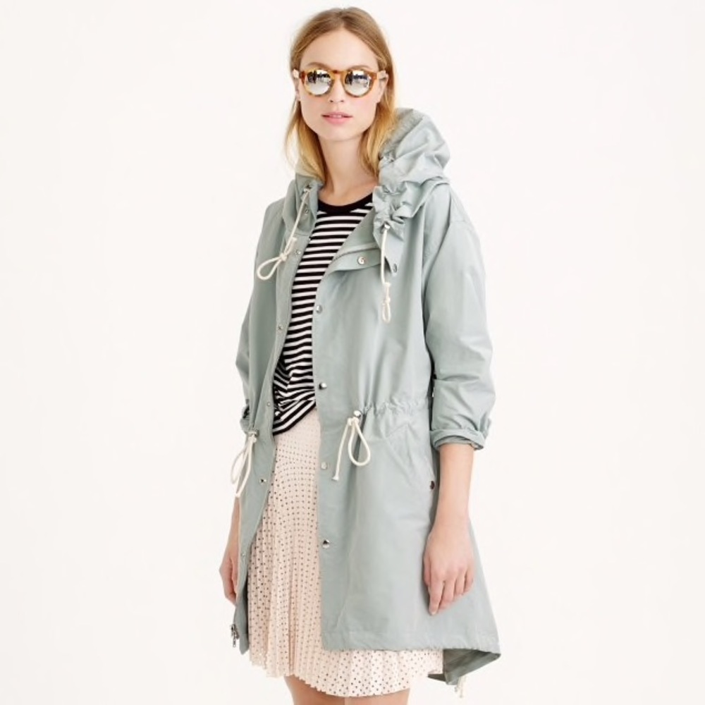 Jcrew Fishtail Anorak Mint Green Jacket - NWT